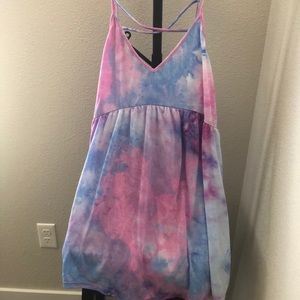 Tie dye baby doll dress